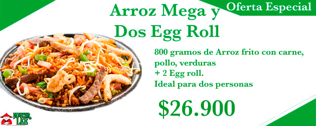 foto Arroz Mixto Mega y 2 Egg Roll